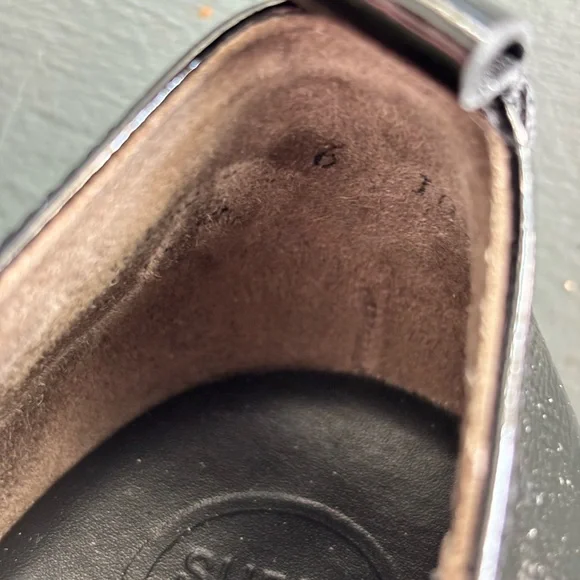 Paul Green Naomi Black Crinkled Patent Platform Super Soft Loafer- NWOT 8.5 size - Picture 5 of 9